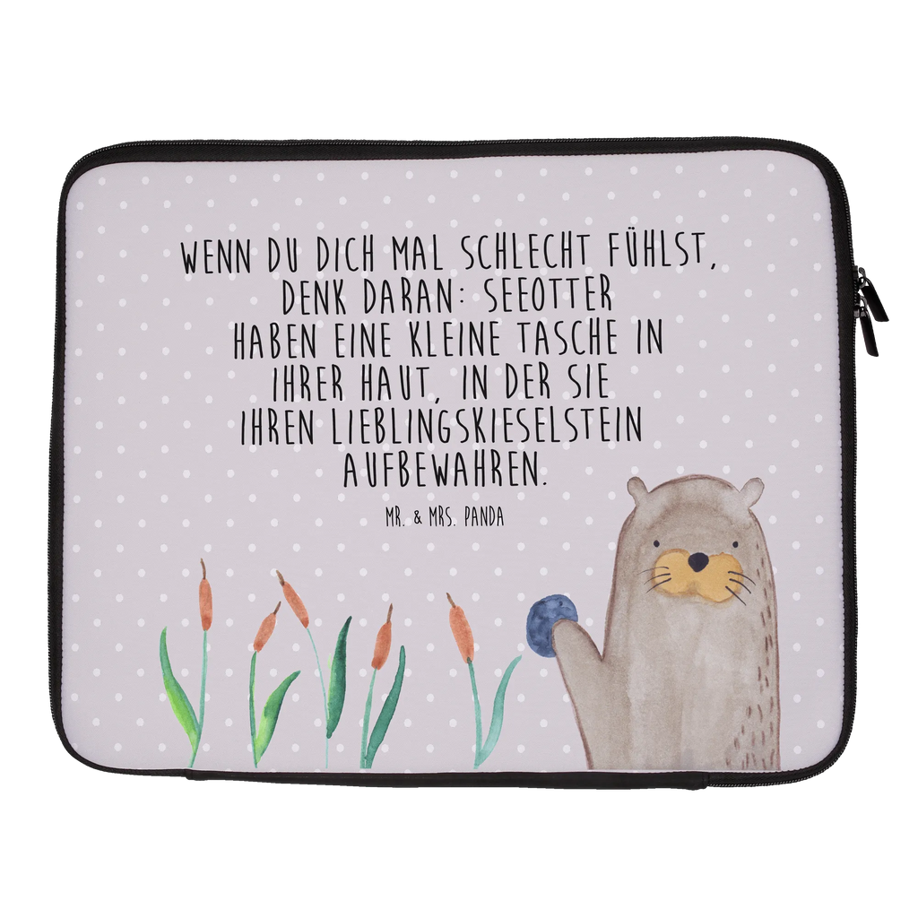 Notebook Tasche Otter Stein Notebook Tasche, Laptop, Computertasche, Tasche, Notebook-Tasche, Notebook-Reisehülle, Notebook Schutz, Otter, Fischotter, Seeotter, Otter Seeotter See Otter