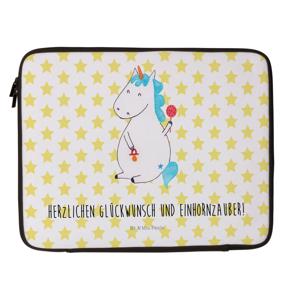 Notebook Tasche Einhorn Baby Notebook Tasche, Laptop, Computertasche, Tasche, Notebook-Tasche, Notebook-Reisehülle, Notebook Schutz, Einhorn, Einhörner, Einhorn Deko, Pegasus, Unicorn, Mutter, Geburt, Geburtstag, erstes Kind, Baby, Babyglück, Nachwuchs, Eltern, Party, Kind, Schnuller