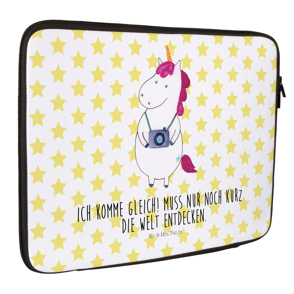 Notebook Tasche Einhorn Fotograf Notebook Tasche, Laptop, Computertasche, Tasche, Notebook-Tasche, Notebook-Reisehülle, Notebook Schutz, Einhorn, Einhörner, Einhorn Deko, Pegasus, Unicorn, Fotograf, Fotografie, Kamera, Reisen, Weltreise, Weltenbummler, Urlaub, Tourist, Kurztrip, Reise, Städtereise