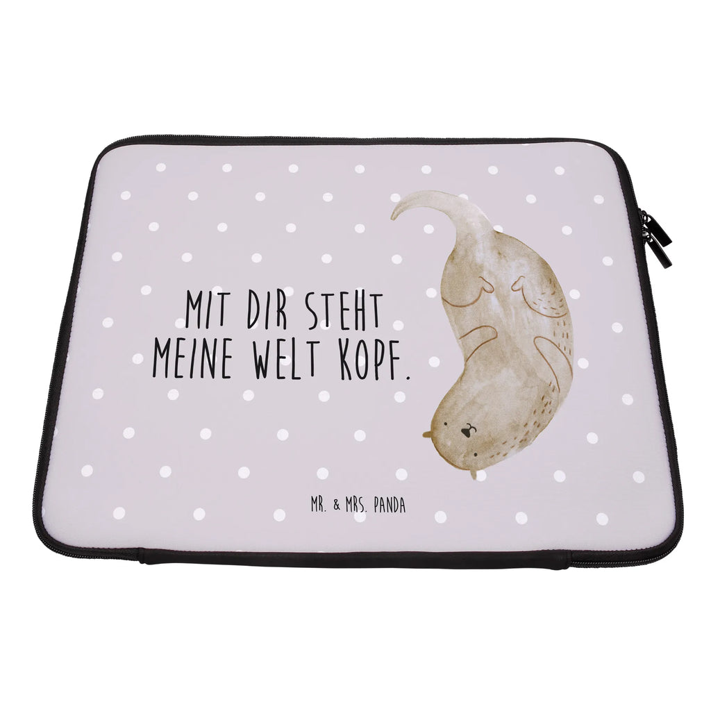 Notebook Tasche Otter Kopfüber Notebook Tasche, Laptop, Computertasche, Tasche, Notebook-Tasche, Notebook-Reisehülle, Notebook Schutz, Otter, Fischotter, Seeotter, Otter Seeotter See Otter