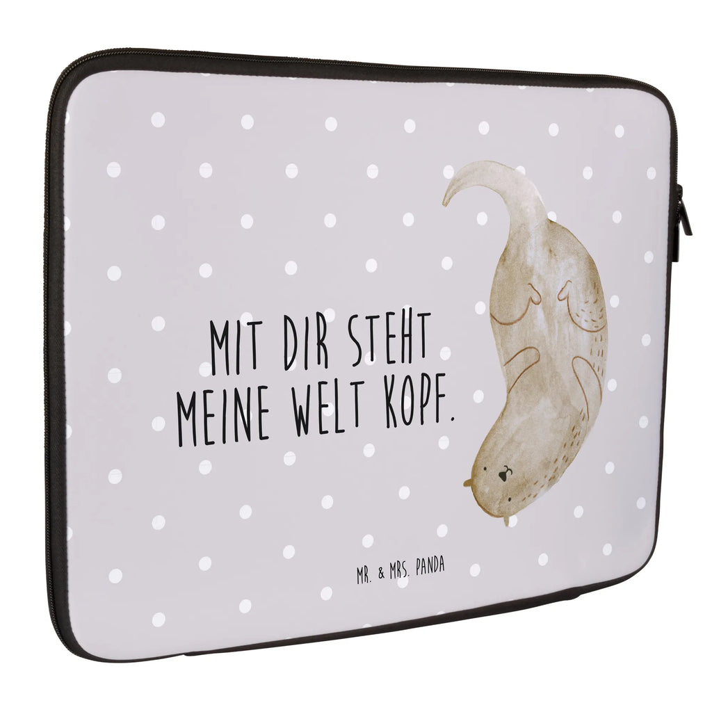 Notebook Tasche Otter Kopfüber Notebook Tasche, Laptop, Computertasche, Tasche, Notebook-Tasche, Notebook-Reisehülle, Notebook Schutz, Otter, Fischotter, Seeotter, Otter Seeotter See Otter