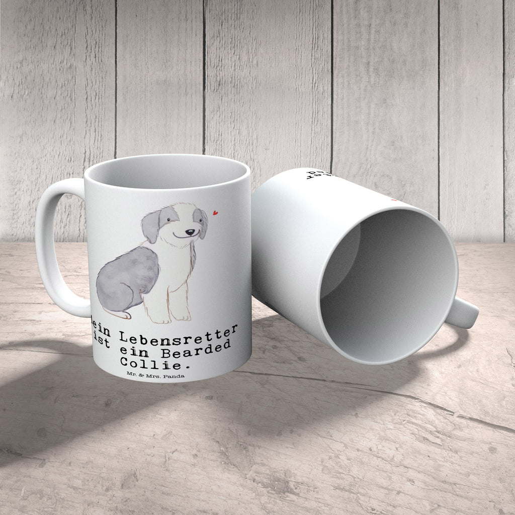 Tasse Bearded Collie Lebensretter Tasse, Kaffeetasse, Teetasse, Becher, Kaffeebecher, Teebecher, Keramiktasse, Porzellantasse, Büro Tasse, Geschenk Tasse, Tasse Sprüche, Tasse Motive, Kaffeetassen, Tasse bedrucken, Designer Tasse, Cappuccino Tassen, Schöne Teetassen, Hund, Hunderasse, Rassehund, Hundebesitzer, Geschenk, Tierfreund, Schenken, Welpe, Bearded Collie, britischer Hütehund