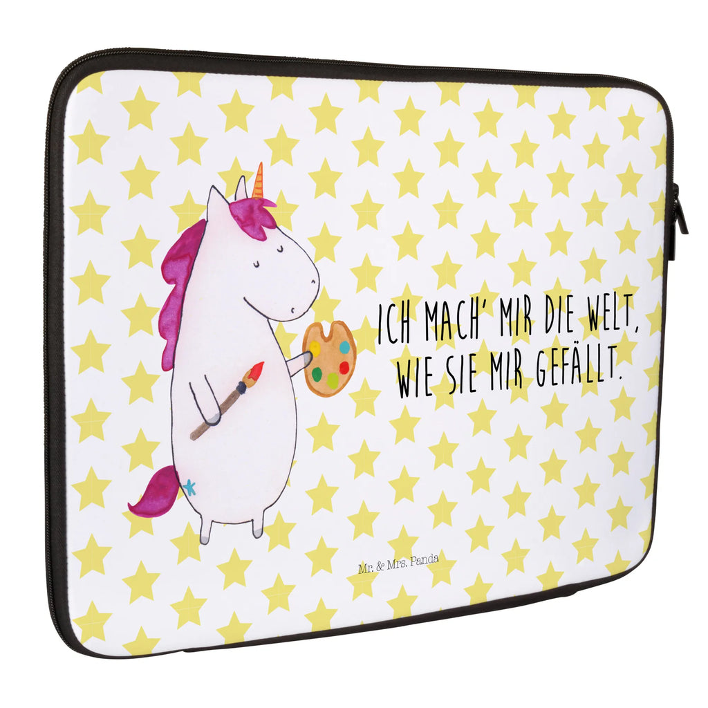 Notebook Tasche Einhorn Künstler Notebook Tasche, Laptop, Computertasche, Tasche, Notebook-Tasche, Notebook-Reisehülle, Notebook Schutz, Einhorn, Einhörner, Einhorn Deko, Pegasus, Unicorn, Englisch, Künstler, Artist, Malen, Zeichnen, Welt, Farbe, Stift, Pinsel, Geschenk, Maler