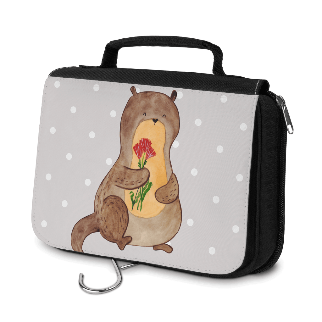 Kulturbeutel Otter Blumenstrauß Kulturbeutel, Zum Aufhängen, Waschtasche, Kosmetiktasche, Damen, Herren, Aufbewahrungstasche, Schminktasche, Kosmetikbeutel, Organizer, Kulturtasche, Schminkutensil, Otter, Fischotter, Seeotter, Otter Seeotter See Otter