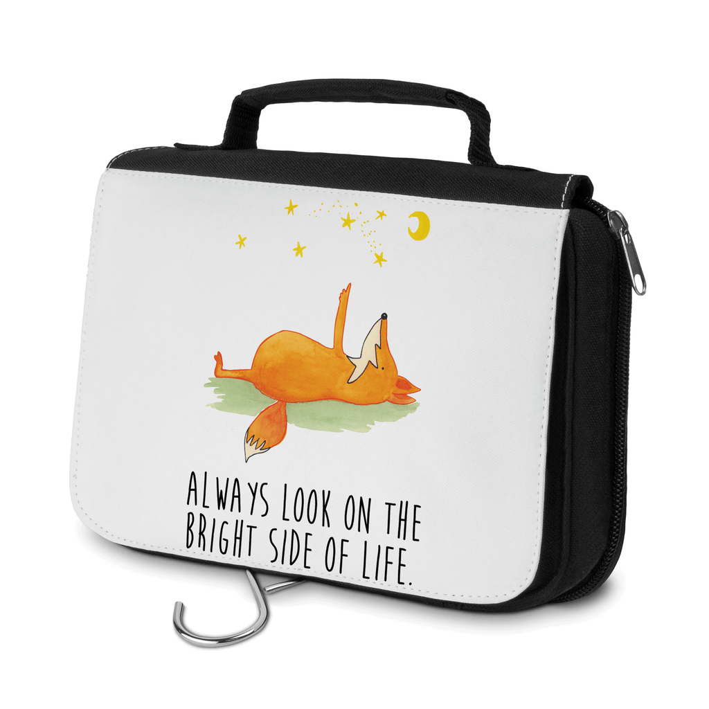 Kulturbeutel Fuchs Sterne Kulturbeutel, Zum Aufhängen, Waschtasche, Kosmetiktasche, Damen, Herren, Aufbewahrungstasche, Schminktasche, Kosmetikbeutel, Organizer, Kulturtasche, Schminkutensil, Fuchs, Füchse, tröstende Worte, Spruch positiv, Spruch schön, Romantik, Always Look on the Bright Side of Life