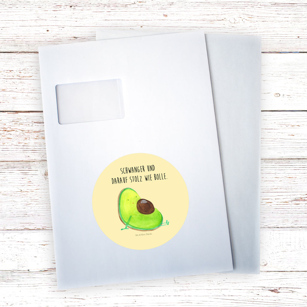 Rund Aufkleber Avocado schwanger Sticker, Aufkleber, Etikett, Avocado, Veggie, Vegan, Gesund, schwanger, Schwangerschaft, Babyparty, Babyshower