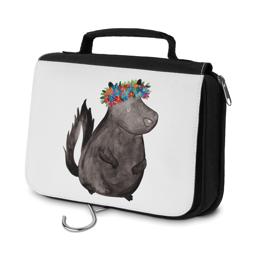 Kulturbeutel Stinktier Mädchen Kulturbeutel, Zum Aufhängen, Waschtasche, Kosmetiktasche, Damen, Herren, Aufbewahrungstasche, Schminktasche, Kosmetikbeutel, Organizer, Kulturtasche, Schminkutensil, Stinktier, Skunk, Wildtier, Raubtier, Stinker, Stinki, Yoga, Namaste, Lebe, Liebe, Lache