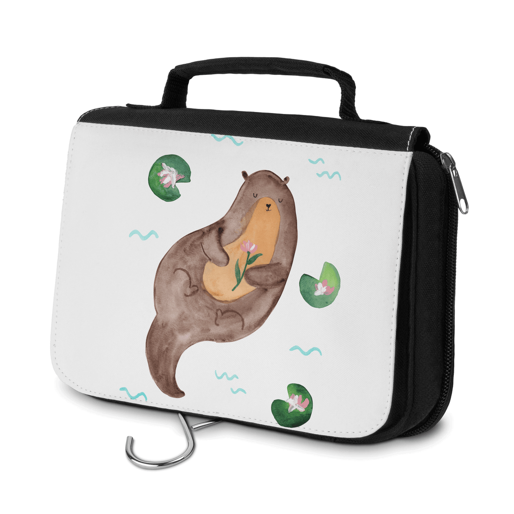 Kulturbeutel Otter Seerose Kulturbeutel, Zum Aufhängen, Waschtasche, Kosmetiktasche, Damen, Herren, Aufbewahrungstasche, Schminktasche, Kosmetikbeutel, Organizer, Kulturtasche, Schminkutensil, Otter, Fischotter, Seeotter, Otter Seeotter See Otter