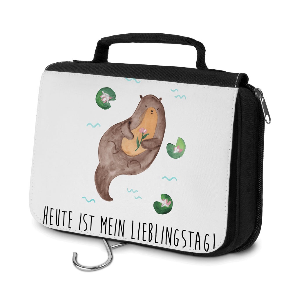 Kulturbeutel Otter Seerose Kulturbeutel, Zum Aufhängen, Waschtasche, Kosmetiktasche, Damen, Herren, Aufbewahrungstasche, Schminktasche, Kosmetikbeutel, Organizer, Kulturtasche, Schminkutensil, Otter, Fischotter, Seeotter, Otter Seeotter See Otter