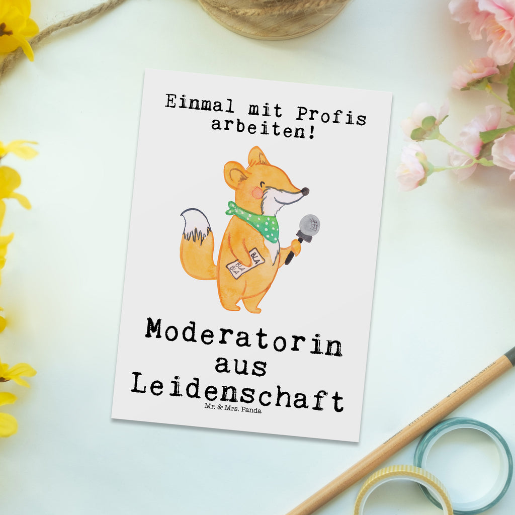 Postkarte Moderatorin aus Leidenschaft Postkarte, Karte, Geschenkkarte, Grußkarte, Einladung, Ansichtskarte, Geburtstagskarte, Einladungskarte, Dankeskarte, Ansichtskarten, Einladung Geburtstag, Einladungskarten Geburtstag, Beruf, Ausbildung, Jubiläum, Abschied, Rente, Kollege, Kollegin, Geschenk, Schenken, Arbeitskollege, Mitarbeiter, Firma, Danke, Dankeschön