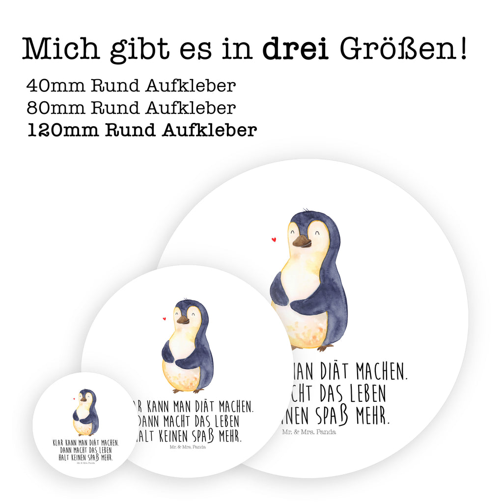 Rund Aufkleber Pinguin Diät Sticker, Aufkleber, Etikett, Pinguin, Pinguine, Diät, Abnehmen, Abspecken, Gewicht, Motivation, Selbstliebe, Körperliebe, Selbstrespekt