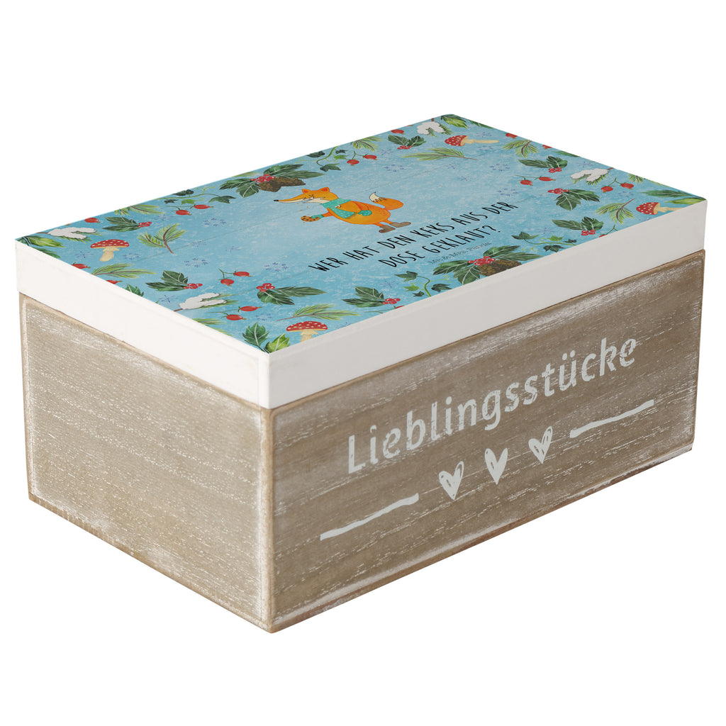 Holzkiste Fuchs Keksdose Holzkiste, Kiste, Schatzkiste, Truhe, Schatulle, XXL, Erinnerungsbox, Erinnerungskiste, Dekokiste, Aufbewahrungsbox, Geschenkbox, Geschenkdose, Winter, Weihnachten, Weihnachtsdeko, Nikolaus, Advent, Heiligabend, Wintermotiv