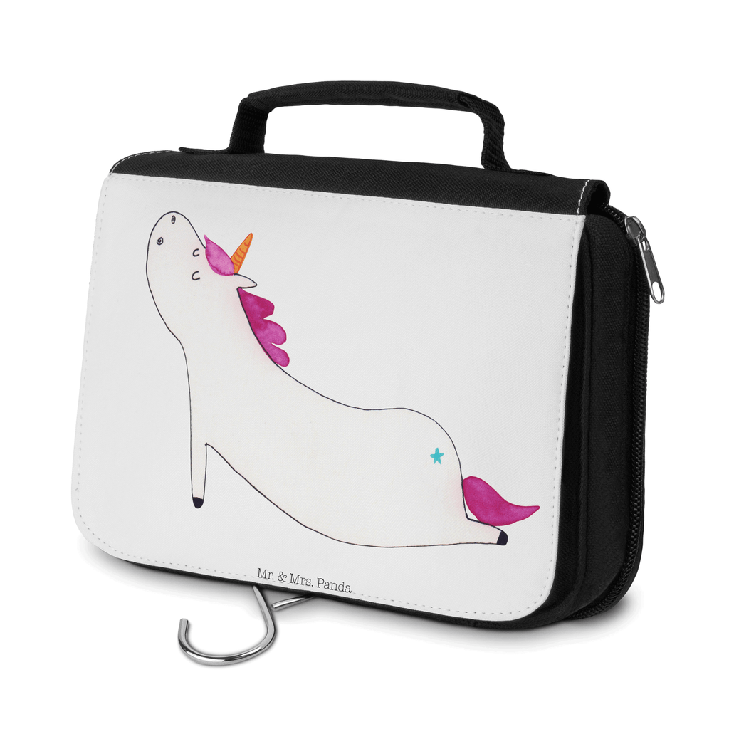 Kulturbeutel Einhorn Yoga Kulturbeutel, Zum Aufhängen, Waschtasche, Kosmetiktasche, Damen, Herren, Aufbewahrungstasche, Schminktasche, Kosmetikbeutel, Organizer, Kulturtasche, Schminkutensil, Einhorn, Einhörner, Einhorn Deko, Pegasus, Unicorn, Yoga, Namaste, Achtsamkeit, Entspannung, Joga, Yogamatte, Sport, lustig, witzig, süß