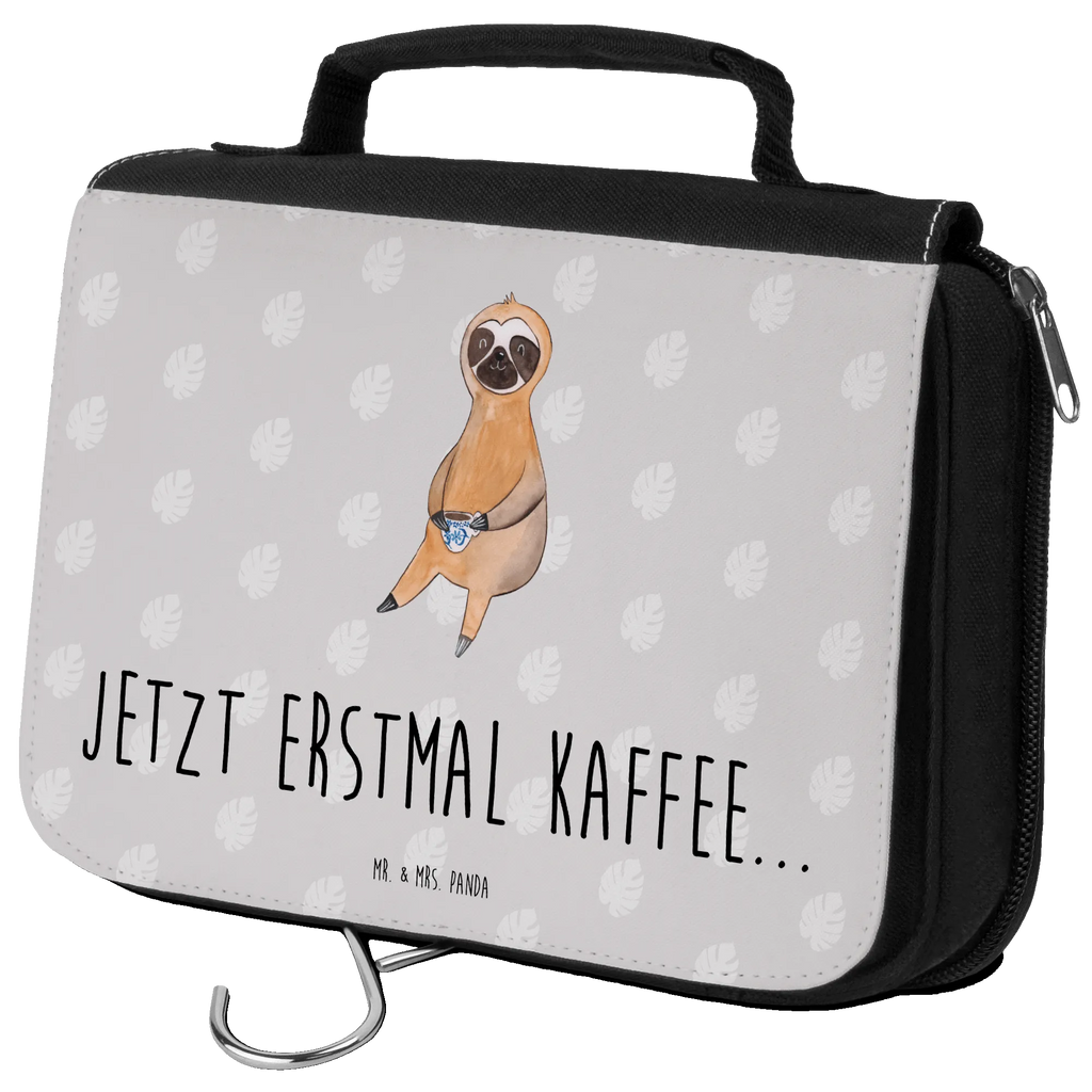 Kulturbeutel Faultier Kaffee Kulturbeutel, Zum Aufhängen, Waschtasche, Kosmetiktasche, Damen, Herren, Aufbewahrungstasche, Schminktasche, Kosmetikbeutel, Organizer, Kulturtasche, Schminkutensil, Faultier, Faultier Geschenk, Faultier Deko, Faultiere, faul, Lieblingstier, Kaffee, erster Kaffee, Morgenmuffel, Frühaufsteher, Kaffeetasse, Genießer, Coffee, Kaffeegetränk