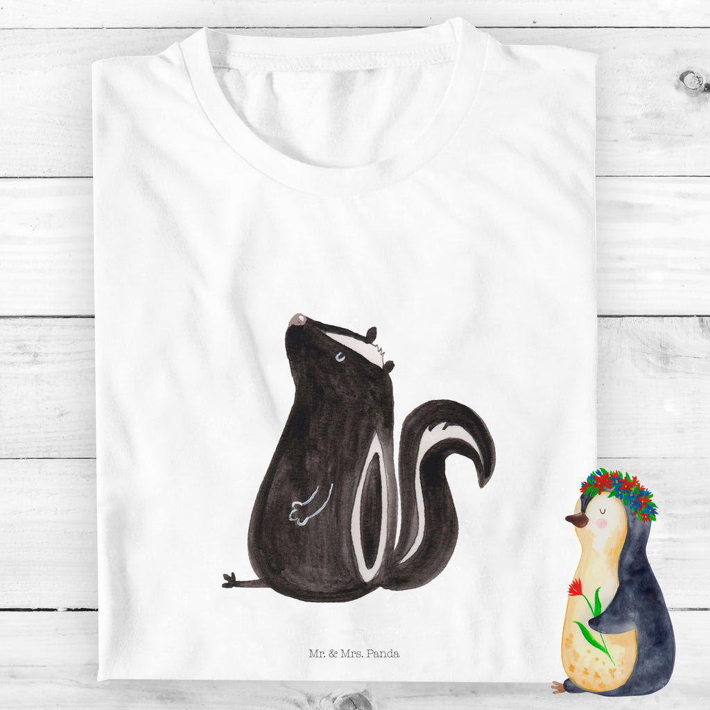 Organic Kinder T-Shirt Stinktier Sitzen Kinder T-Shirt, Kinder T-Shirt Mädchen, Kinder T-Shirt Jungen, Stinktier, Skunk, Wildtier, Raubtier, Stinker, Stinki, Spruch, Büro, Recht, Besserwisser