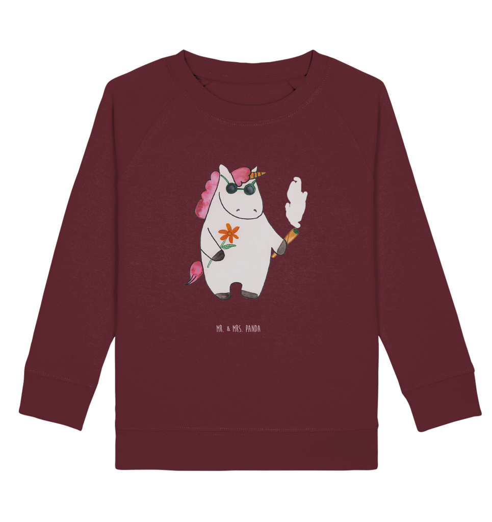 Organic Kinder Pullover Einhorn Woodstock Kinder Pullover, Kinder Sweatshirt, Jungen, Mädchen, Einhorn, Einhörner, Einhorn Deko, Pegasus, Unicorn, Kiffen, Joint, Zigarette, Alkohol, Party, Spaß. lustig, witzig, Woodstock