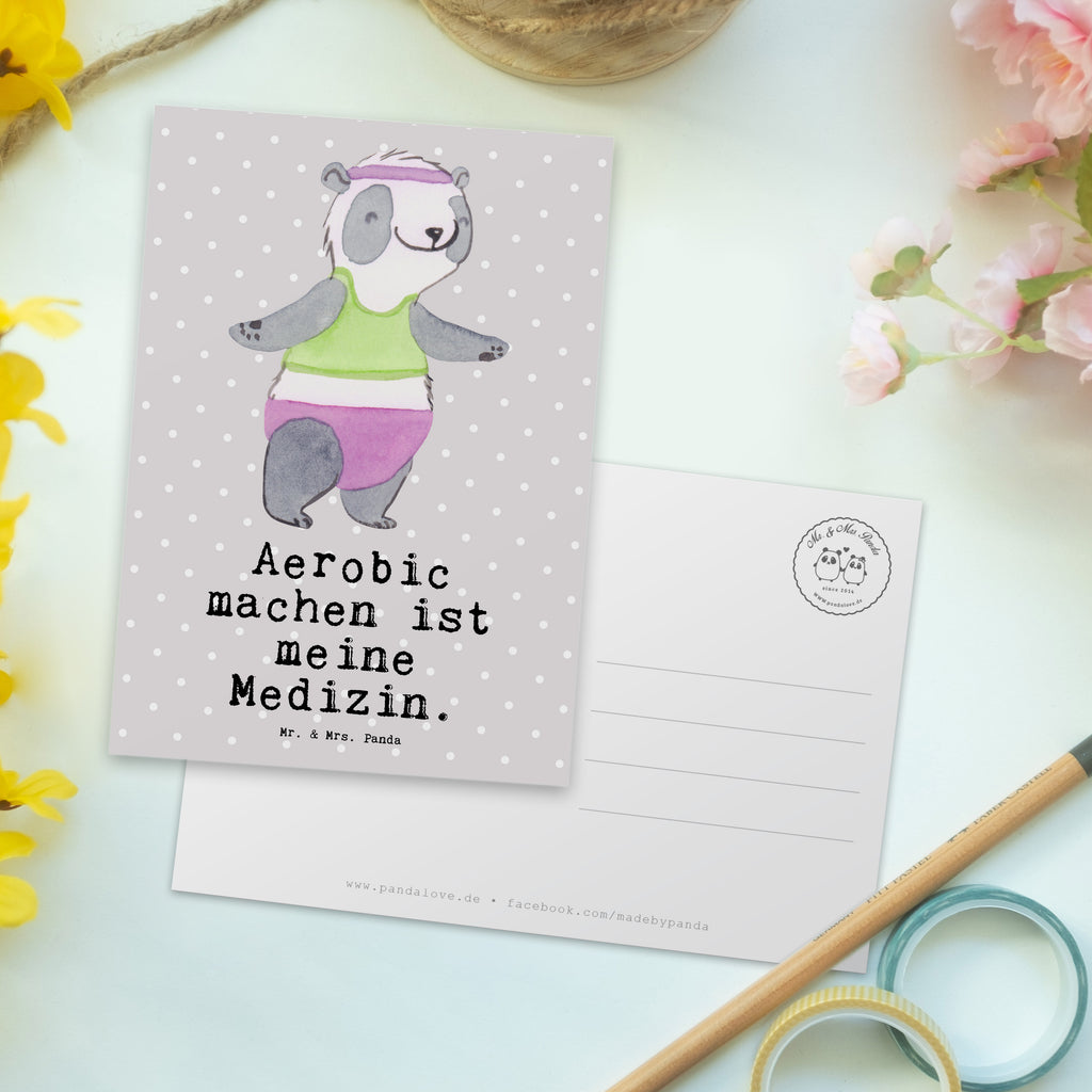 Postkarte Panda Aerobic Medizin Postkarte, Karte, Geschenkkarte, Grußkarte, Einladung, Ansichtskarte, Geburtstagskarte, Einladungskarte, Dankeskarte, Ansichtskarten, Einladung Geburtstag, Einladungskarten Geburtstag, Geschenk, Sport, Sportart, Hobby, Schenken, Danke, Dankeschön, Auszeichnung, Gewinn, Sportler, Aerobic, Aerobic Fitness, Fitnessstudio