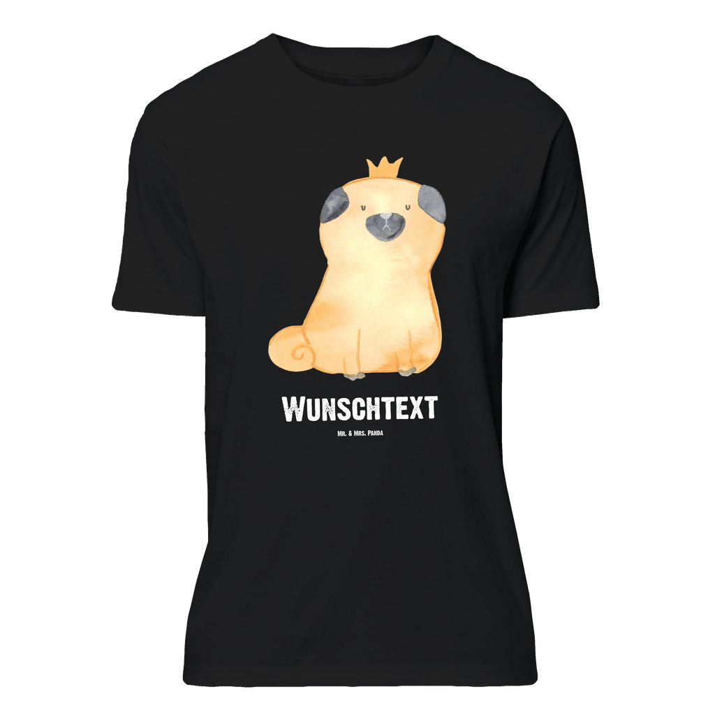 Personalisiertes T-Shirt Mops Krone T-Shirt Personalisiert, T-Shirt mit Namen, T-Shirt mit Aufruck, Männer, Frauen, Wunschtext, Bedrucken, Hund, Hundemotiv, Haustier, Hunderasse, Tierliebhaber, Hundebesitzer, Sprüche, Mops, allergisch, kinderlos, Hausregel, Hundebesitzer. Spruch, lustig