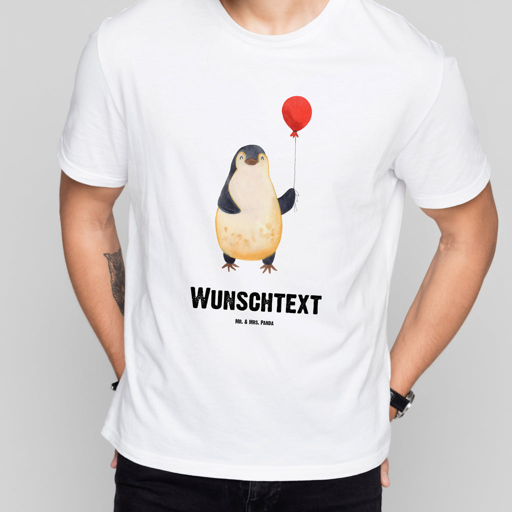 Personalisiertes T-Shirt Pinguin Luftballon T-Shirt, Shirt, Tshirt, Lustiges T-Shirt, T-Shirt mit Spruch, Party, Junggesellenabschied, Jubiläum, Geburstag, Herrn, Damen, Männer, Frauen, Schlafshirt, Nachthemd, Sprüche, Pinguin, Pinguine, Luftballon, Tagträume, Lebenslust, Geschenk Freundin, Geschenkidee, beste Freundin, Motivation, Neustart, neues Leben, Liebe, Glück