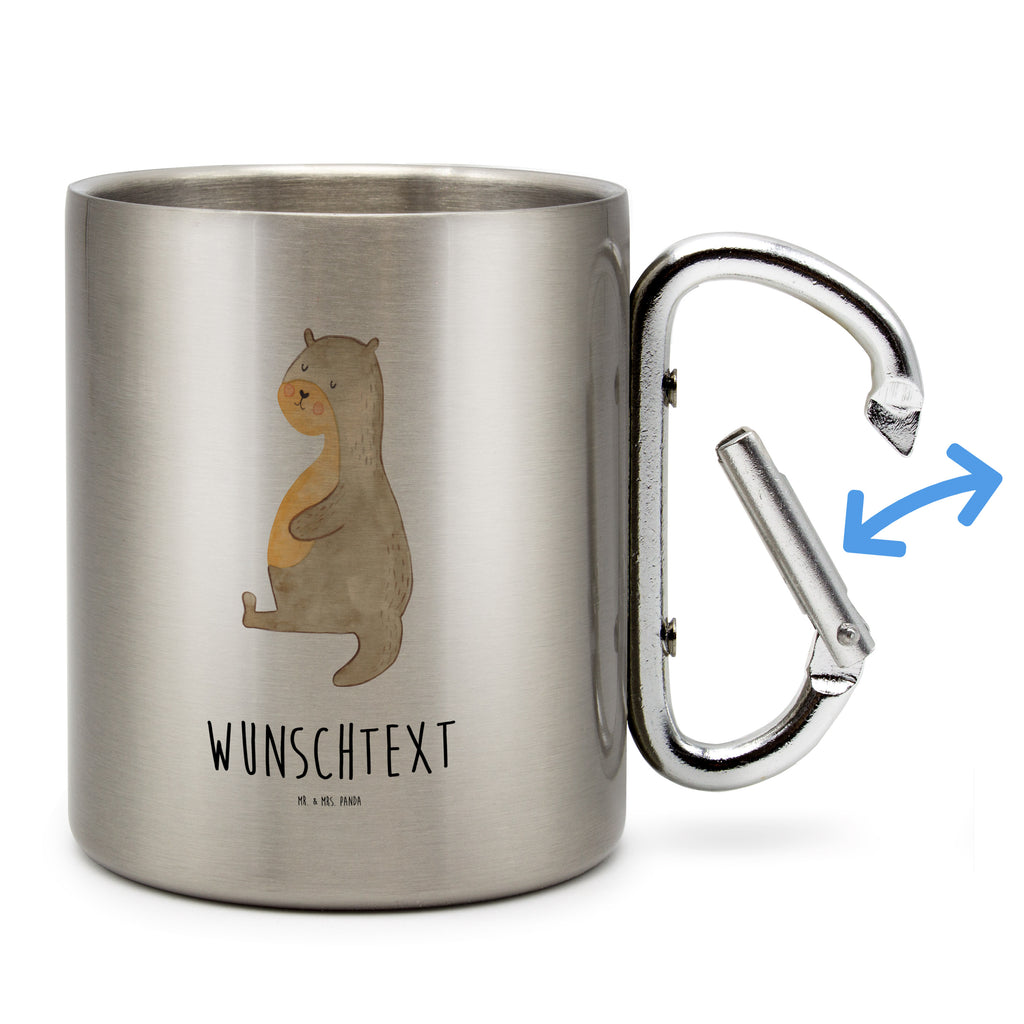 Personalisierter Edelstahlbecher Otter Bauch Personalisierte Edelstahltasse, Personalisierter Edelstahlbecher, Personalisierter Outdoor Becher, Personalisierte Outdoor Tasse, Otter, Fischotter, Seeotter, Otter Seeotter See Otter