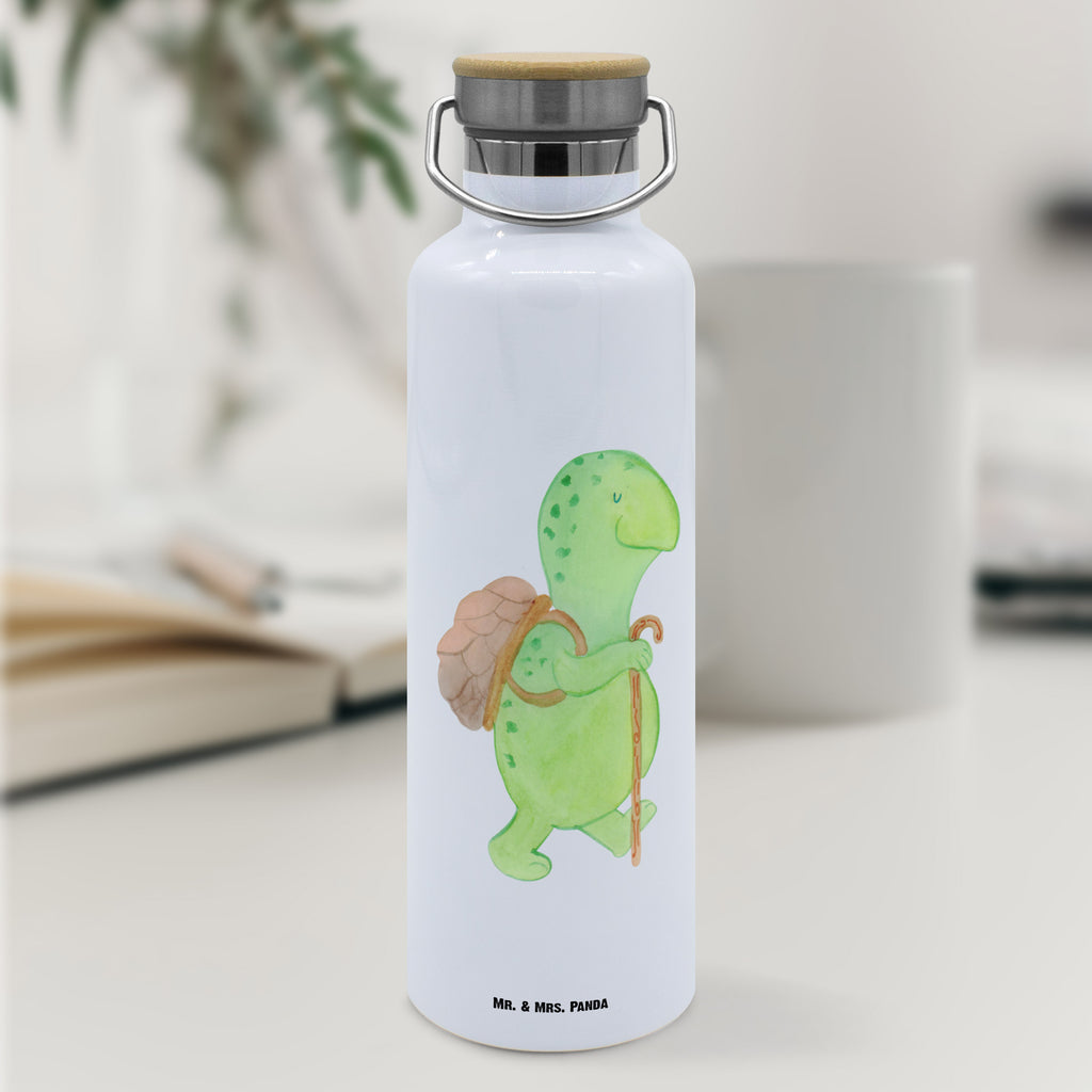 Trinkflasche Schildkröte Wanderer Thermosflasche, Isolierflasche, Edelstahl, Trinkflasche, isoliert, Wamrhaltefunktion, Sportflasche, Flasche zum Sport, Sportlerflasche, Schildkröte, Schildkröten, Motivation, Motivationsspruch, Motivationssprüche, Neuanfang