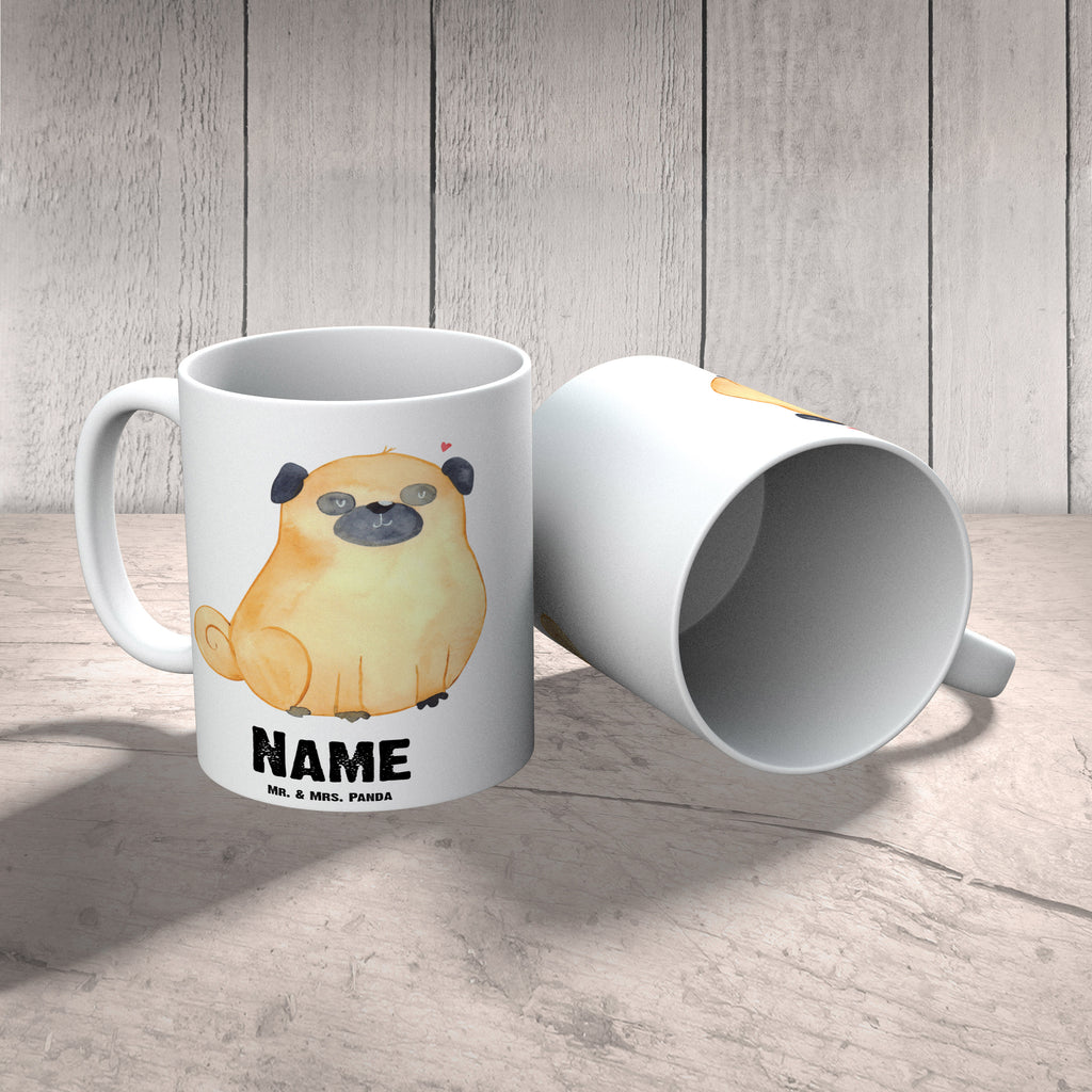 Personalisierte Tasse Mops Personalisierte Tasse, Namenstasse, Wunschname, Personalisiert, Tasse, Namen, Drucken, Tasse mit Namen, Hund, Hundemotiv, Haustier, Hunderasse, Tierliebhaber, Hundebesitzer, Sprüche, Mops, Liebe, Hundeliebe