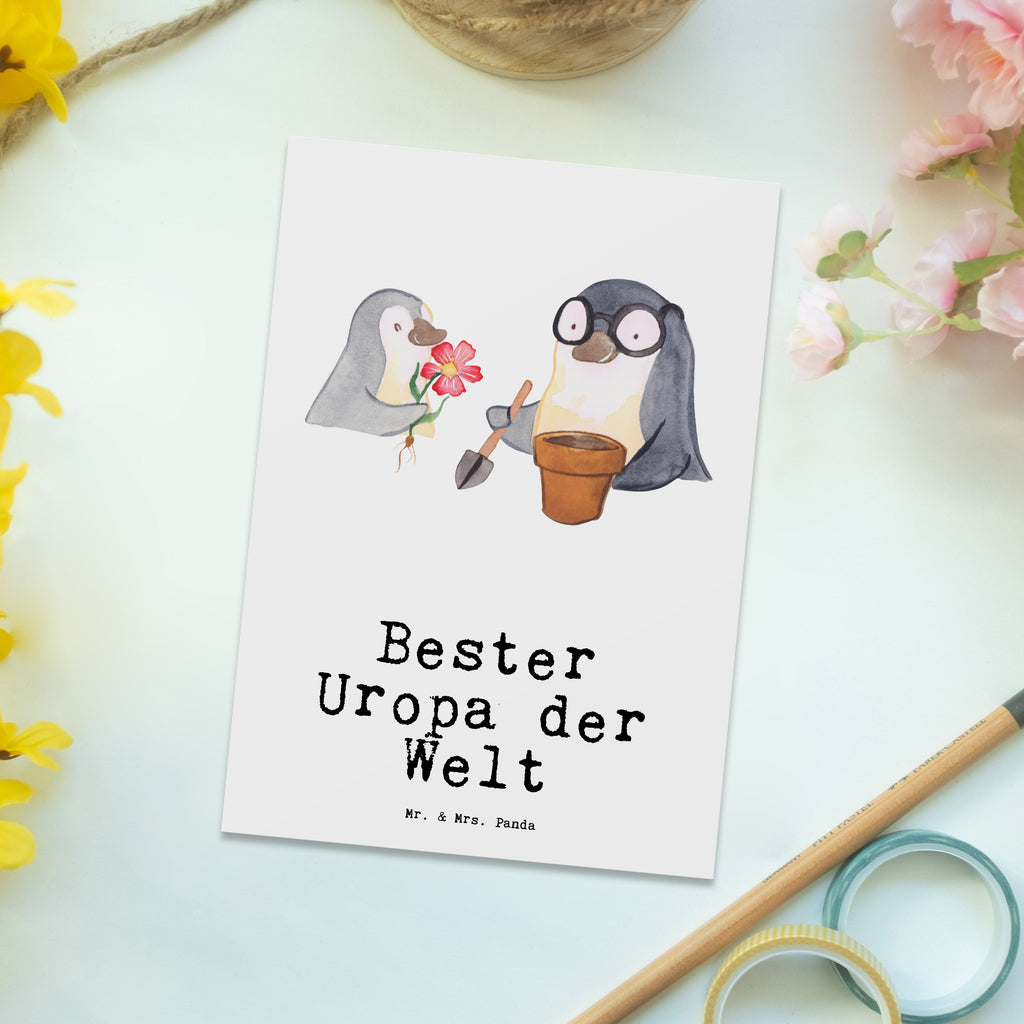 Postkarte Pinguin Bester Uropa der Welt Postkarte, Karte, Geschenkkarte, Grußkarte, Einladung, Ansichtskarte, Geburtstagskarte, Einladungskarte, Dankeskarte, Ansichtskarten, Einladung Geburtstag, Einladungskarten Geburtstag, für, Dankeschön, Geschenk, Schenken, Geburtstag, Geburtstagsgeschenk, Geschenkidee, Danke, Bedanken, Mitbringsel, Freude machen, Geschenktipp, Uropa, Uhropa, Ur Opa, Urgroßeltern, Grossvater, Großvater, Opa, Opi. Großpapa, Großeltern, Enkel, Enkelin, Enkelkind, Kleinigkeit, Oppa, Oppi, Bester, Uropa Mitbringsel