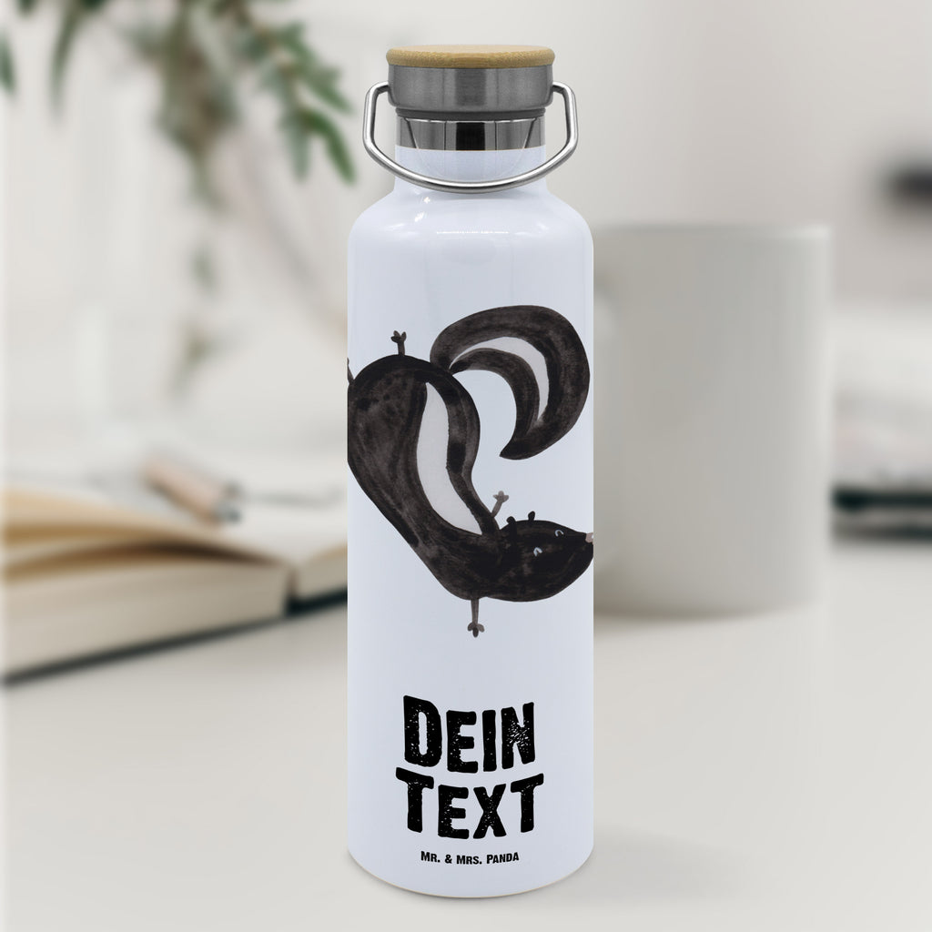 Personalisierte Trinkflasche Stinktier Handstand Personalisierte Trinkflasche, Trinkflasche mit Namen, Trinkflasche bedrucken, Flasche personalisiert, Trinkflasch mit Aufdruck, Trinkflasche Werbegeschenk, Namensaufdruck Trinkflasche, Sportflasche personalisiert, Trinkflasche Sport, Stinktier, Skunk, Wildtier, Raubtier, Stinker, Stinki, Spielplatz, verpielt, Kind