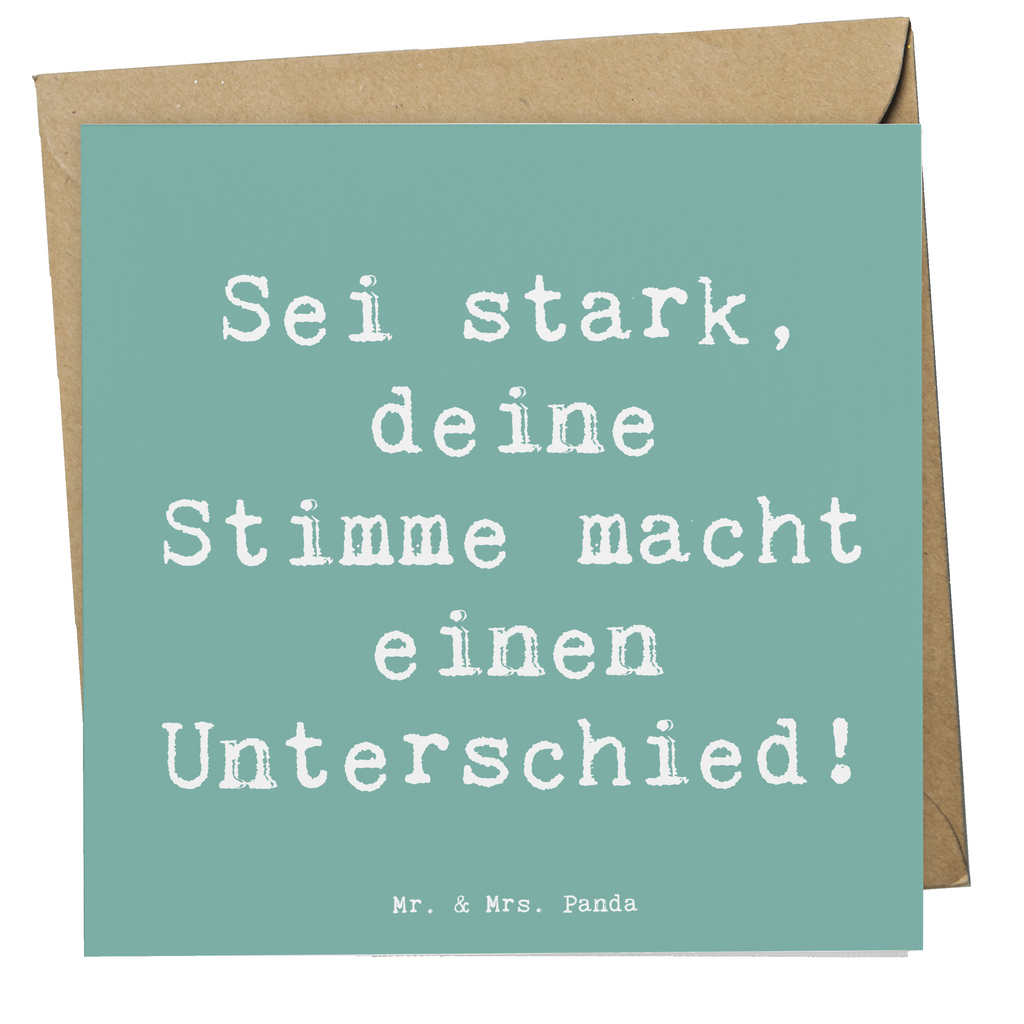 Deluxe Karte Spruch Deine Stimme zählt Karte, Grußkarte, Klappkarte, Einladungskarte, Glückwunschkarte, Hochzeitskarte, Geburtstagskarte, Hochwertige Grußkarte, Hochwertige Klappkarte