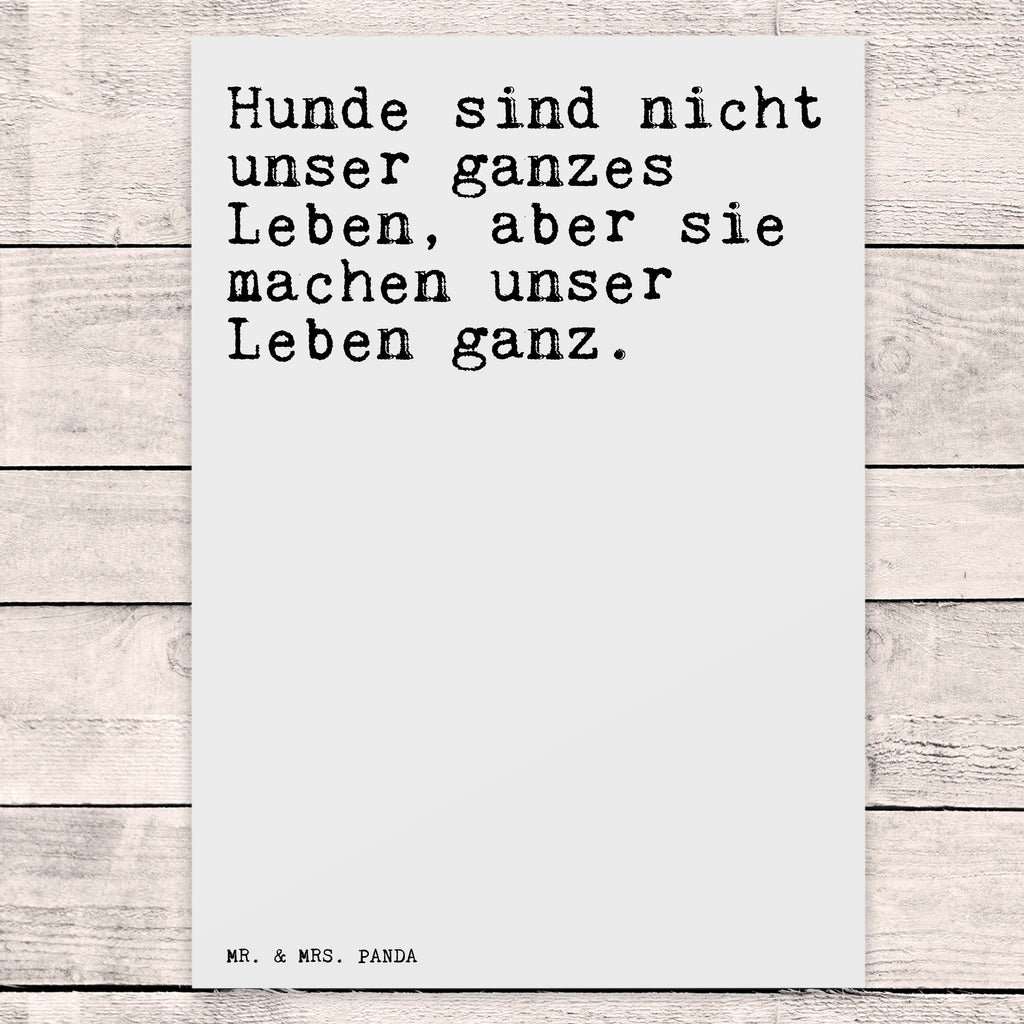 Postkarte Sprüche und Zitate Hunde sind nicht unser ganzes Leben, aber sie machen unser Leben ganz. Postkarte, Karte, Geschenkkarte, Grußkarte, Einladung, Ansichtskarte, Geburtstagskarte, Einladungskarte, Dankeskarte, Ansichtskarten, Einladung Geburtstag, Einladungskarten Geburtstag, Spruch, Sprüche, lustige Sprüche, Weisheiten, Zitate, Spruch Geschenke, Spruch Sprüche Weisheiten Zitate Lustig Weisheit Worte