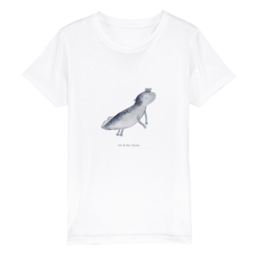 Organic Kinder T-Shirt Axolotl Schwimmen Kinder T-Shirt, Kinder T-Shirt Mädchen, Kinder T-Shirt Jungen, Axolotl, Molch, Axolot, Schwanzlurch, Lurch, Lurche, Problem, Probleme, Lösungen, Motivation