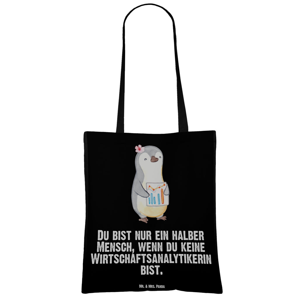 Tragetasche Wirtschaftsanalytikerin mit Herz Beuteltasche, Beutel, Einkaufstasche, Jutebeutel, Stoffbeutel, Tasche, Shopper, Umhängetasche, Strandtasche, Schultertasche, Stofftasche, Tragetasche, Badetasche, Jutetasche, Einkaufstüte, Laptoptasche, Beruf, Ausbildung, Jubiläum, Abschied, Rente, Kollege, Kollegin, Geschenk, Schenken, Arbeitskollege, Mitarbeiter, Firma, Danke, Dankeschön