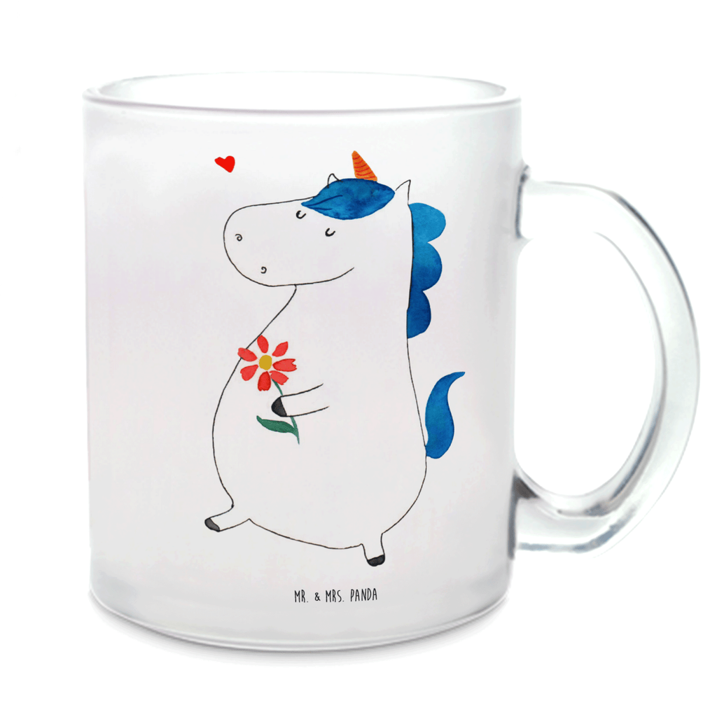 Teetasse Einhorn Spaziergang Teetasse, Teeglas, Teebecher, Tasse mit Henkel, Tasse, Glas Teetasse, Teetasse aus Glas, Einhorn, Einhörner, Einhorn Deko, Pegasus, Unicorn, Glitzer, Blumen, Spaziergang, Motivation, Gute Laune, Freude, Freundin, Mutter, Schwester