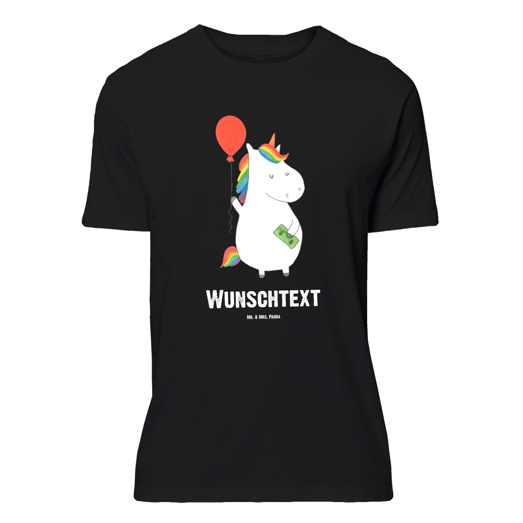 Personalisiertes T-Shirt Einhorn Luftballon T-Shirt Personalisiert, T-Shirt mit Namen, T-Shirt mit Aufruck, Männer, Frauen, Wunschtext, Bedrucken, Einhorn, Einhörner, Einhorn Deko, Pegasus, Unicorn, Luftballon, Geld, Lebenslust, Freude, Geschenk, Freundin