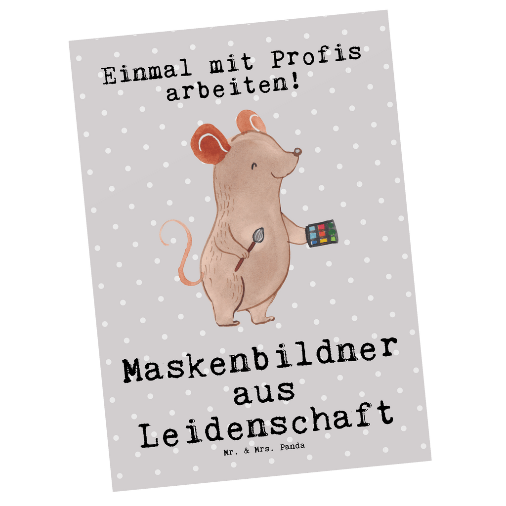 Postkarte Maskenbildner aus Leidenschaft Postkarte, Karte, Geschenkkarte, Grußkarte, Einladung, Ansichtskarte, Geburtstagskarte, Einladungskarte, Dankeskarte, Ansichtskarten, Einladung Geburtstag, Einladungskarten Geburtstag, Beruf, Ausbildung, Jubiläum, Abschied, Rente, Kollege, Kollegin, Geschenk, Schenken, Arbeitskollege, Mitarbeiter, Firma, Danke, Dankeschön, Kosmetiker, Make Up Artist, Maskenbildner, Visagist, Beauty Salon, Kosmetikstudio, Eröffnung