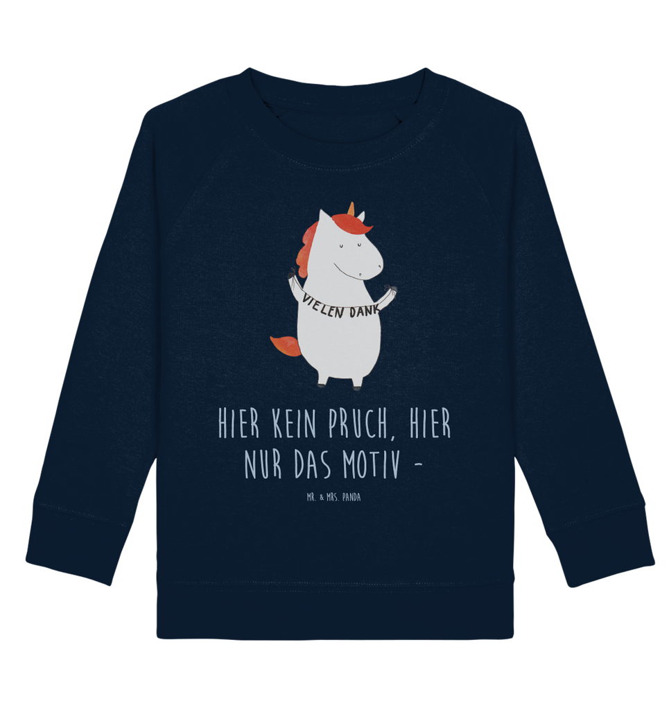 Organic Kinder Pullover Einhorn Vielen Dank Kinder Pullover, Kinder Sweatshirt, Jungen, Mädchen, Einhorn, Einhörner, Einhorn Deko, Pegasus, Unicorn, Danke, vielen Dank, Dankeschön, Danksagung