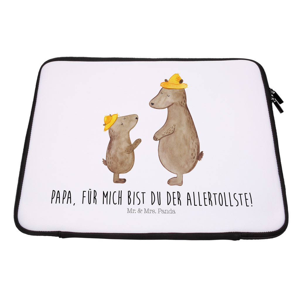 Notebook Tasche Bären mit Hut Notebook Tasche, Laptop, Computertasche, Tasche, Notebook-Tasche, Notebook-Reisehülle, Notebook Schutz, Familie, Vatertag, Muttertag, Bruder, Schwester, Mama, Papa, Oma, Opa, Bär, Bären, Vater, Papi, Paps, Dad, Daddy, Lieblingsmensch, Sohn, Söhne, Kind, Kinder, Vater-Sohn, Family, Vorbild