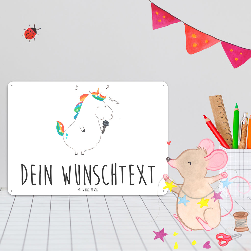 Personalisiertes Blechschild Einhorn Sänger Blechschild, Metallschild, Geschenk Schild, Schild, Magnet-Metall-Schild, Deko Schild, Wandschild, Wand-Dekoration, Türschild, Einhorn, Einhörner, Einhorn Deko, Pegasus, Unicorn, Glitzer, Konfetti, Party, Geburtstag, Feier, Fest, Disco, Sängerin, Sänger, Freundin