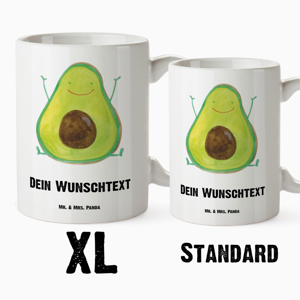 Personalisierte XL Tasse Avocado Happy Personalisierte XL Tasse, Personalisierte Große Tasse, Personalisierte Grosse Kaffeetasse, PErsonalisierter XL Becher, XL Teetasse mit Namen, XL Becher mit Namen, spülmaschinenfest, Jumbo Tasse, Groß, Personalisiert, XL Tasse mit Namen, XL Namenstasse, Jumbo Namenstasse, Avocado, Veggie, Vegan, Gesund, Chaos