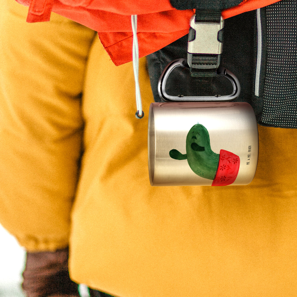 Edelstahlbecher Kaktus Mamamia Edelstahltasse, Karabiner, Edelstahlbecher, Outdoor, Camping, Tasse, Becher, Kaktus, Kakteen, Kaktusliebe, Ärger, Büro, Büroalltag, Schule, Motivation, Quote