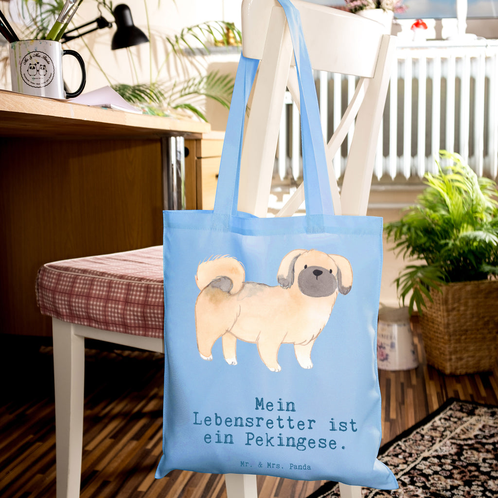 Tragetasche Pekingese Lebensretter Beuteltasche, Beutel, Einkaufstasche, Jutebeutel, Stoffbeutel, Tasche, Shopper, Umhängetasche, Strandtasche, Schultertasche, Stofftasche, Tragetasche, Badetasche, Jutetasche, Einkaufstüte, Laptoptasche, Hund, Hunderasse, Rassehund, Hundebesitzer, Geschenk, Tierfreund, Schenken, Welpe, Pekingese, Pekinese, Peking-Palasthund