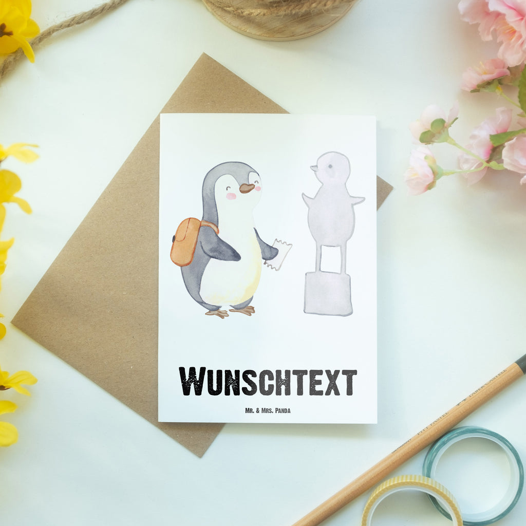 Personalisierte Grußkarte Pinguin Museum besuchen Personalisierte Grußkarte, Personalisiertere Klappkarte, Personalisierte Einladungskarte, Personalisierte Glückwunschkarte, Personalisierte Hochzeitskarte, Personalisierte Geburtstagskarte, Grußkarte mit Namen, Grußkarte selber drucken, Grußkarte selbst gestalten, Grußkarte mit persönlichen Nachrichten, Grußkarte als Geldgeschenk, Grußkarten personalisiert, Personalisierte Karte, Geschenk, Sport, Sportart, Hobby, Schenken, Danke, Dankeschön, Auszeichnung, Gewinn, Sportler, Museum besuchen, Museen