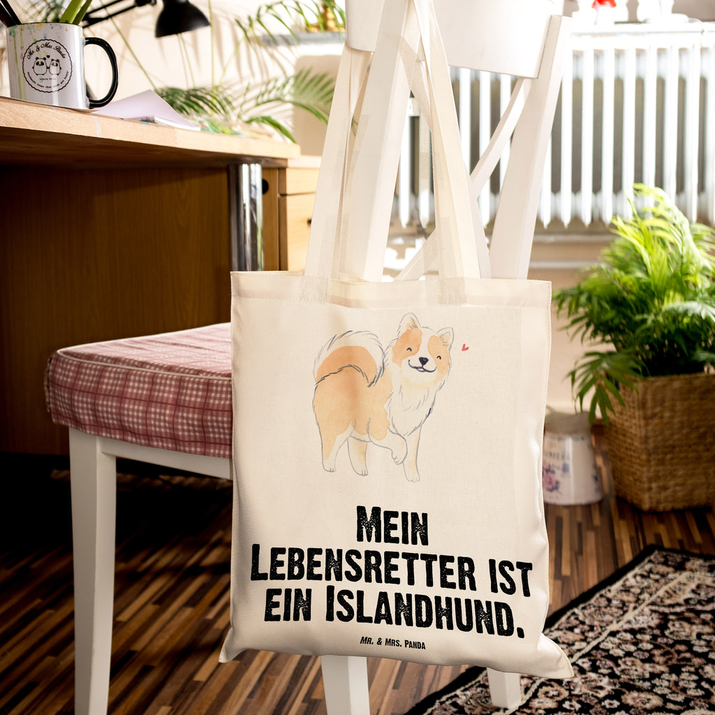 Tragetasche Islandhund Lebensretter Beuteltasche, Beutel, Einkaufstasche, Jutebeutel, Stoffbeutel, Tasche, Shopper, Umhängetasche, Strandtasche, Schultertasche, Stofftasche, Tragetasche, Badetasche, Jutetasche, Einkaufstüte, Laptoptasche, Hund, Hunderasse, Rassehund, Hundebesitzer, Geschenk, Tierfreund, Schenken, Welpe, Islandhund, isländischer Schäferhund