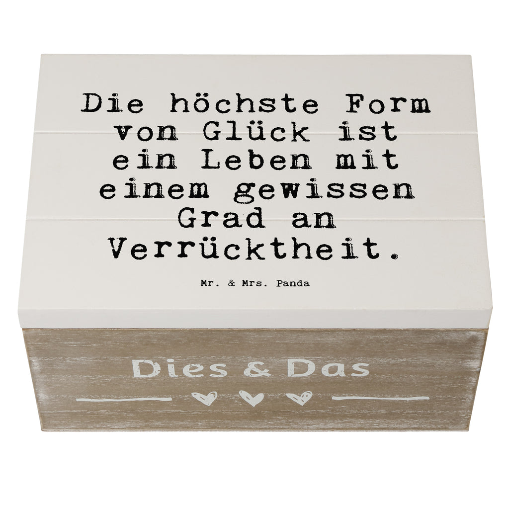 Holzkiste Sprüche und Zitate Die höchste Form von Glück ist ein Leben mit einem gewissen Grad an Verrücktheit. Holzkiste, Kiste, Schatzkiste, Truhe, Schatulle, XXL, Erinnerungsbox, Erinnerungskiste, Dekokiste, Aufbewahrungsbox, Geschenkbox, Geschenkdose, Spruch, Sprüche, lustige Sprüche, Weisheiten, Zitate, Spruch Geschenke, Spruch Sprüche Weisheiten Zitate Lustig Weisheit Worte