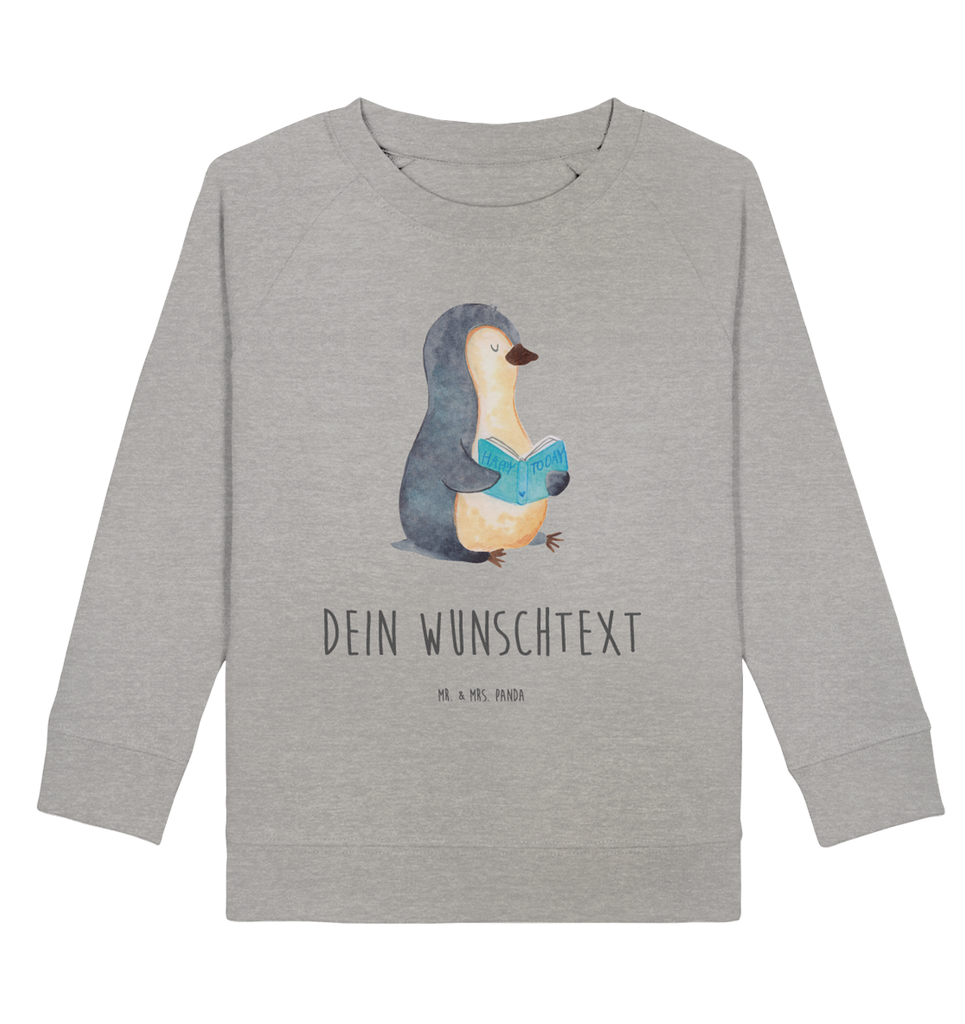 Personalisierter Kinder Pullover Pinguin Buch Personalisierter Kinder Pullover, Personalisiertes Kinder Sweatshirt, Jungen, Mädchen, Pinguin, Pinguine, Buch, Lesen, Bücherwurm, Nichtstun, Faulenzen, Ferien, Urlaub, Freizeit