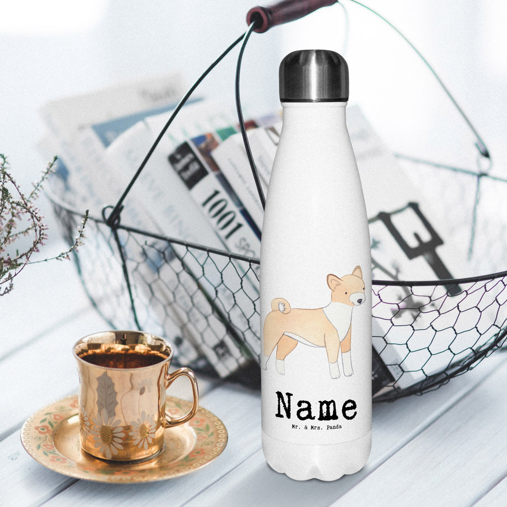 Personalisierte Thermosflasche Basenji Lebensretter Personalisierte Isolierflasche, Personalisierte Thermoflasche, Personalisierte Trinkflasche, Trinkflasche Mit Namen, Wunschname, Bedrucken, Namensflasche, Hund, Hunderasse, Rassehund, Hundebesitzer, Geschenk, Tierfreund, Schenken, Welpe, Kongo-Terrier, Basenji