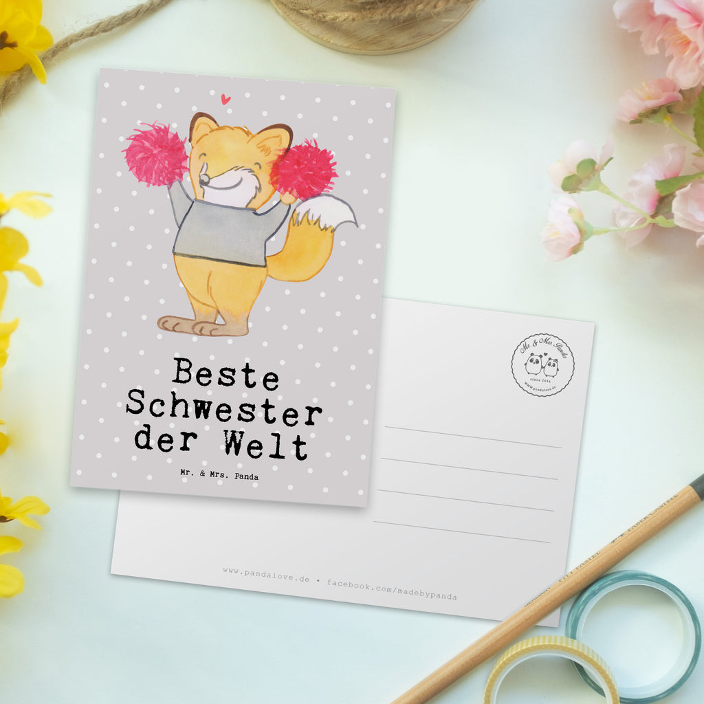 Postkarte Fuchs Beste Schwester der Welt Postkarte, Karte, Geschenkkarte, Grußkarte, Einladung, Ansichtskarte, Geburtstagskarte, Einladungskarte, Dankeskarte, Ansichtskarten, Einladung Geburtstag, Einladungskarten Geburtstag, für, Dankeschön, Geschenk, Schenken, Geburtstag, Geburtstagsgeschenk, Geschenkidee, Danke, Bedanken, Mitbringsel, Freude machen, Geschenktipp, Schwester, Geschwister, Schwesterherz, Sister, Familie, Kleinigkeit, Beste, Tochter