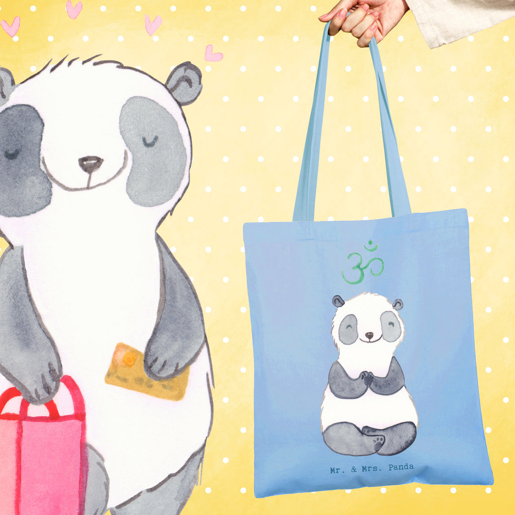 Tragetasche Panda Meditieren Medizin Beuteltasche, Beutel, Einkaufstasche, Jutebeutel, Stoffbeutel, Tasche, Shopper, Umhängetasche, Strandtasche, Schultertasche, Stofftasche, Tragetasche, Badetasche, Jutetasche, Einkaufstüte, Laptoptasche, Geschenk, Sport, Sportart, Hobby, Schenken, Danke, Dankeschön, Auszeichnung, Gewinn, Sportler, Meditieren, Meditation, Meditationskurs