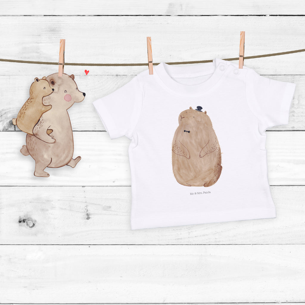 Organic Baby Shirt Murmeltier Baby T-Shirt, Jungen Baby T-Shirt, Mädchen Baby T-Shirt, Shirt, Tiermotive, Gute Laune, lustige Sprüche, Tiere, Murmeltier, Knigge, Fröhlichkeit, Freundlichkeit, Respekt, Anstand