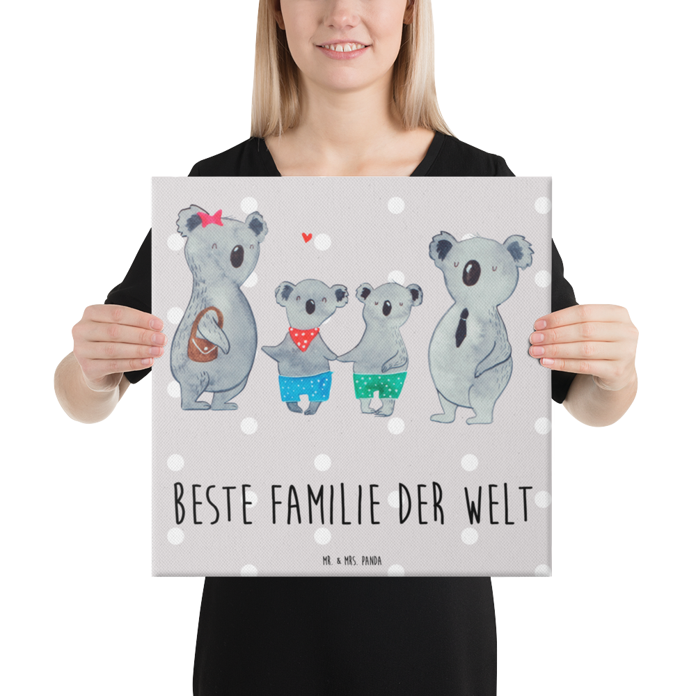 Leinwand Bild Koala Familie zwei Leinwand, Bild, Kunstdruck, Wanddeko, Dekoration, Familie, Vatertag, Muttertag, Bruder, Schwester, Mama, Papa, Oma, Opa, Koala, Koalabär, beste Familie, Familienzeit, Familienleben, Koalafamilie, Lieblingsfamilie